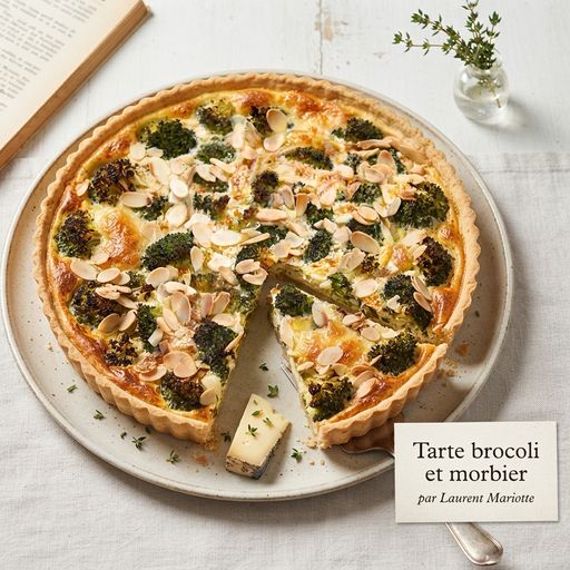 Broccoli and Morbier tart by Laurent Mariotte