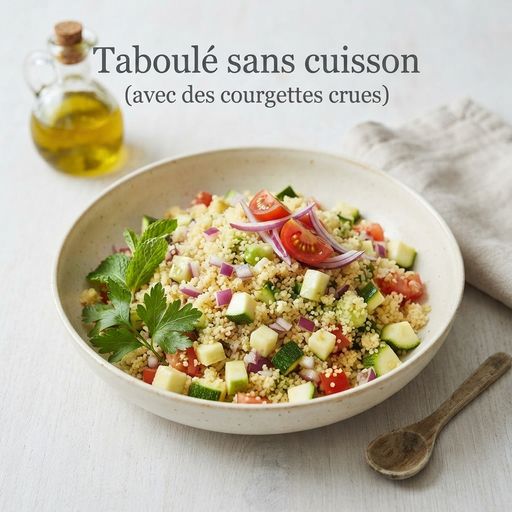 No-cook tabbouleh (with raw zucchini)