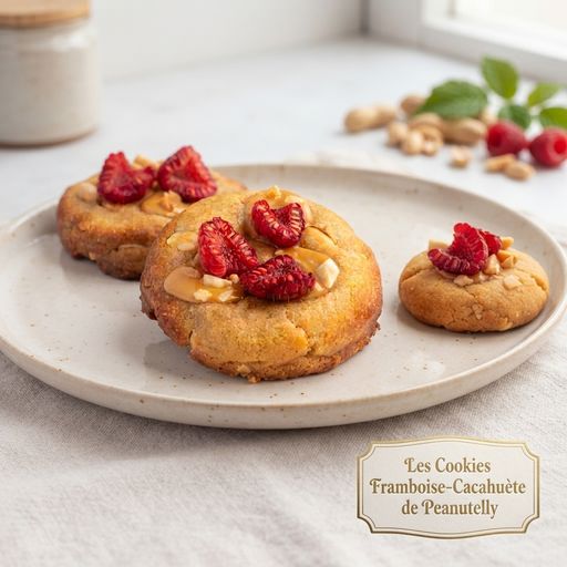 Les Cookies Framboise-Cacahuète de Peanutelly