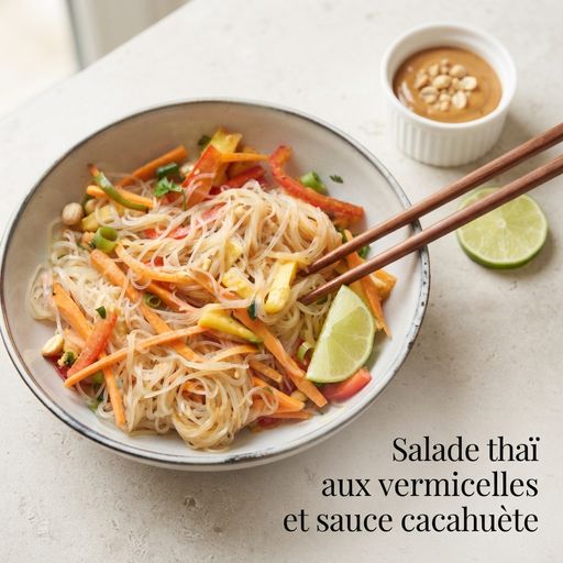 Thai vermicelli salad with peanut sauce