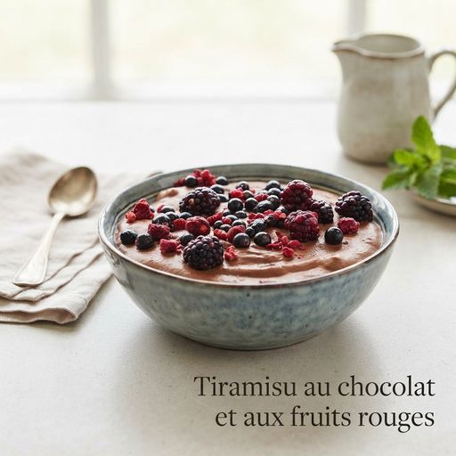 Tiramisu au chocolat et aux fruits rouges
