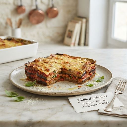 Eggplant Parmesan gratin by Laurent Mariotte