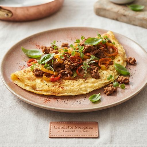 Merguez omelet by Laurent Mariotte