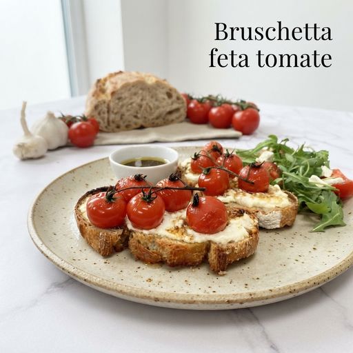 Feta and tomato bruschetta