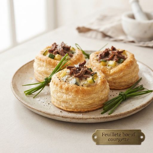 Feuilleté boeuf courgette