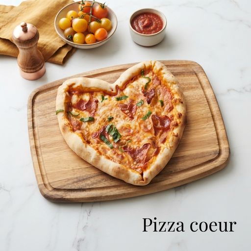 Heart pizza
