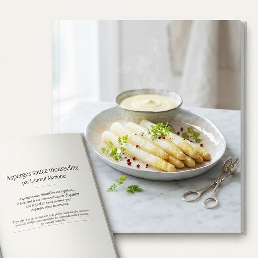 Asparagus with mousseline sauce by Laurent Mariotte