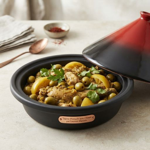 Guinea fowl tagine with olives by Laurent Mariotte