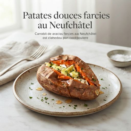 Stuffed sweet potatoes with Neufchâtel