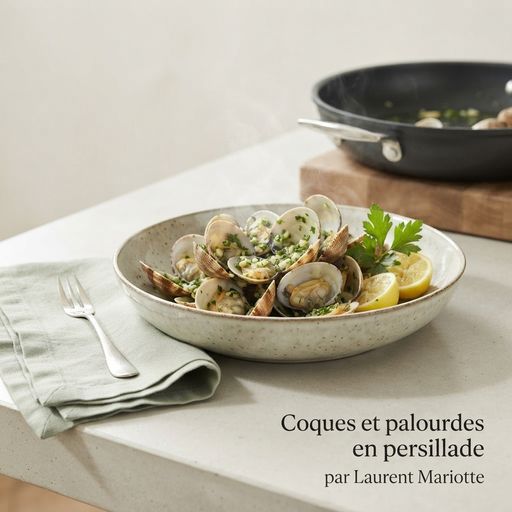 Cockles and clams in persillade by Laurent Mariotte
