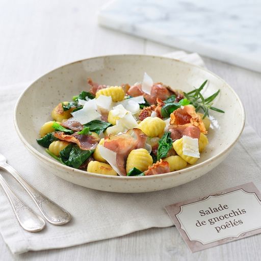Pan-seared gnocchi salad