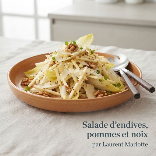 Endive, apple and walnut salad by Laurent Mariotte