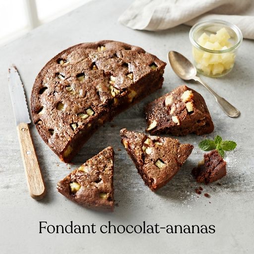 Chocolate-pineapple fondant
