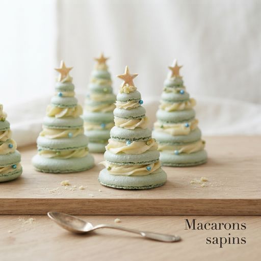 Christmas tree macarons