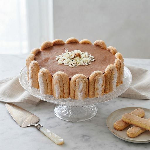Cheesecake au chocolat et biscuits à la cuillère