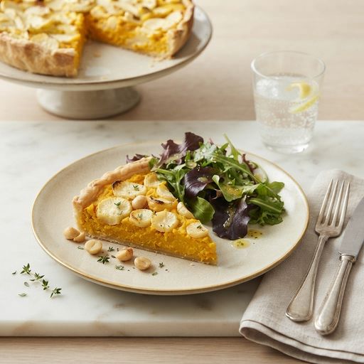 Sweet potato and parsnip tart