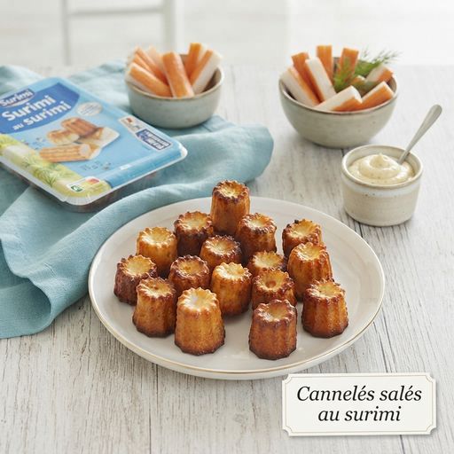 Savory surimi cannelés