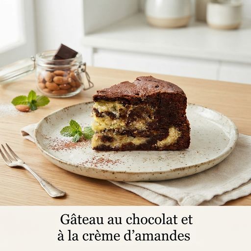 Gâteau au chocolat et à la crème d'amandes