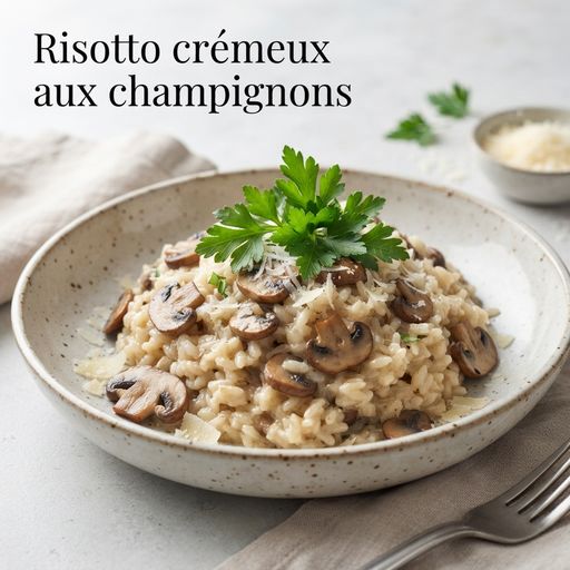 Risotto crémeux aux champignons