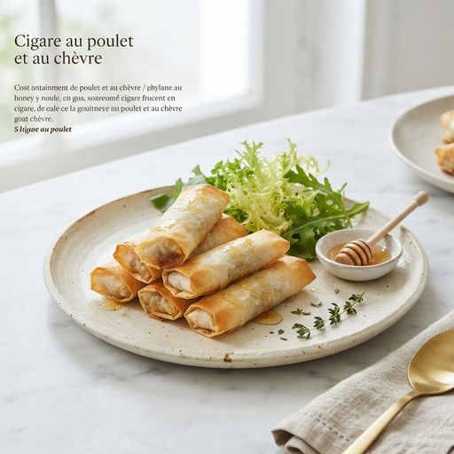 Chicken and goat cheese cigar