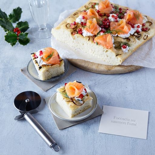 Smoked salmon focaccia