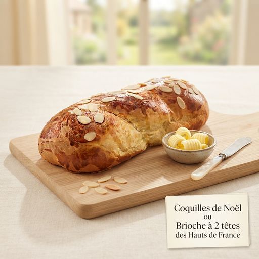 Coquilles de Noël ou Brioche à 2 têtes des Hauts de France
