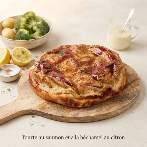 Salmon and lemon béchamel pie