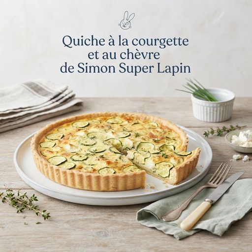 Simon Super Rabbit's Zucchini and Goat Cheese Quiche