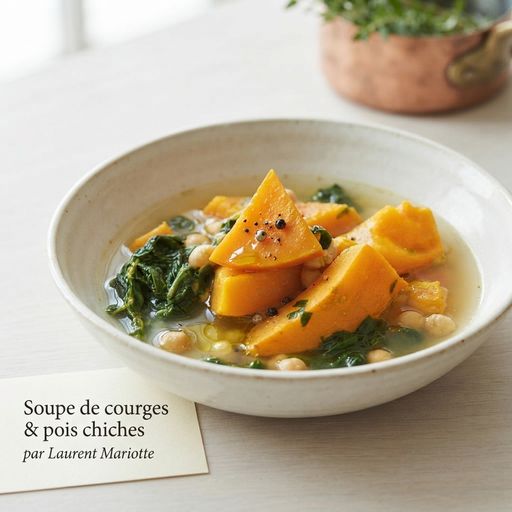 Squash & Chickpea Soup by Laurent Mariotte