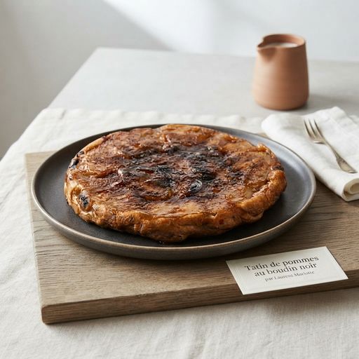 Apple Tatin with black pudding by Laurent Mariotte