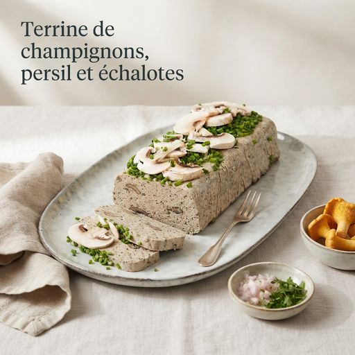 Mushroom, parsley and shallot terrine
