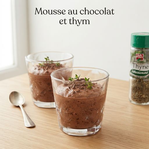 Chocolate and thyme mousse