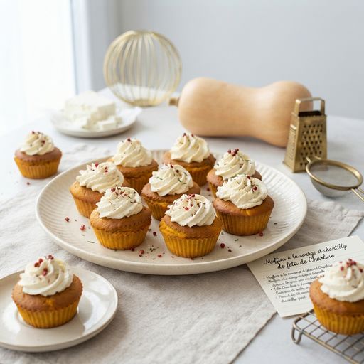 Charline's Squash Muffins with Feta Whipped Cream