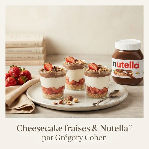 Strawberry & Nutella® Cheesecake by Grégory Cohen