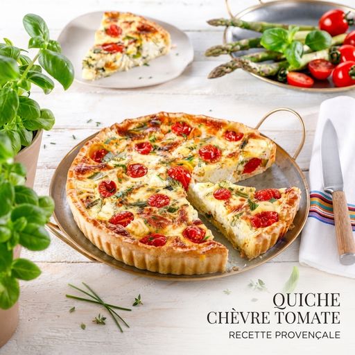 Goat Cheese and Tomato Quiche