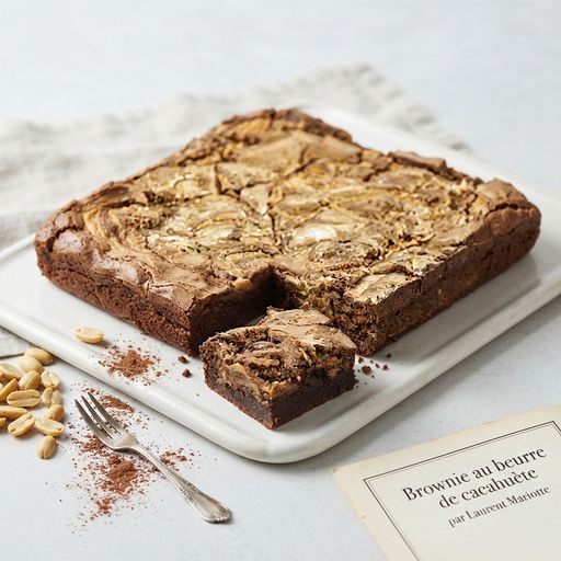 Brownie au beurre de cacahuète par Laurent Mariotte