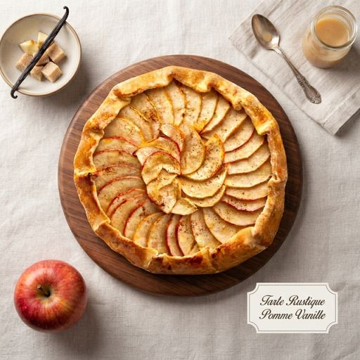 Tarte rustique pomme vanille