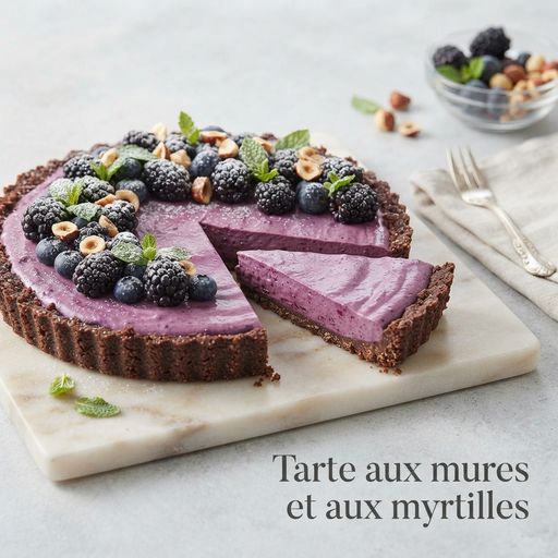 Tarte aux mures et aux myrtilles
