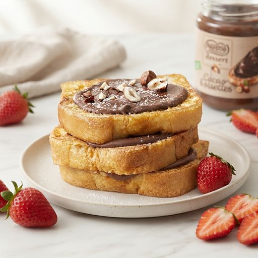 French toast with chocolate spread