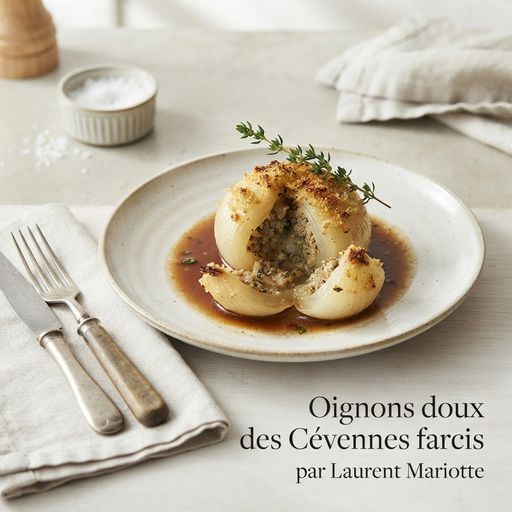 Cévennes sweet onions stuffed by Laurent Mariotte