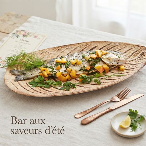 Sea bass with summer flavors