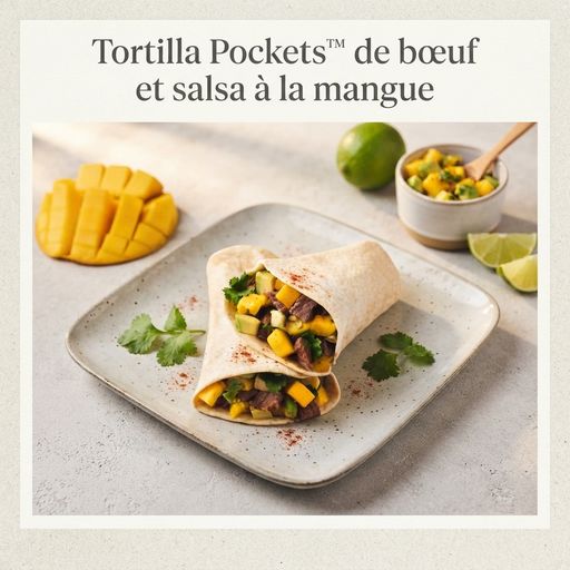 Beef Tortilla Pockets™ with Mango Salsa