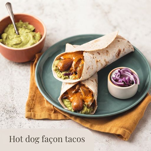 Taco-style hot dog