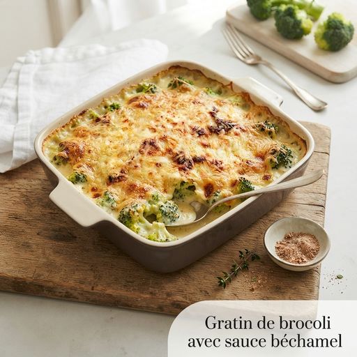 Broccoli gratin with béchamel sauce