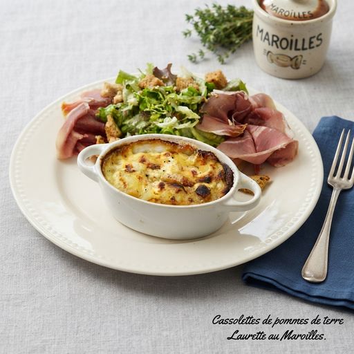 Laurette potato cassolettes with Maroilles cheese