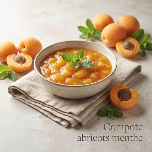 Apricot mint compote