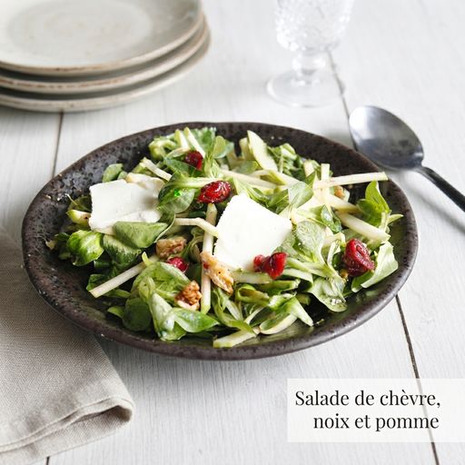 Goat cheese, walnut and apple salad