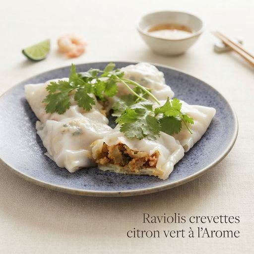 Lime Shrimp Ravioli with Arome