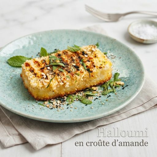 Almond-crusted Halloumi