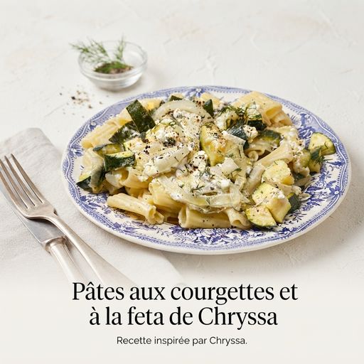 Pâtes aux courgettes et à la feta de Chryssa